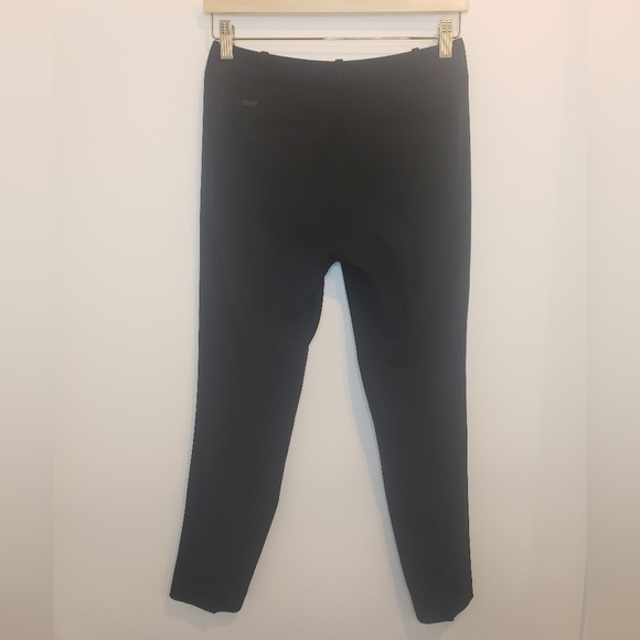 Aritzia Wilfred Black Crepe Button Fly Tuxedo Cropped Trouser Pant Size 00 - Picture 6 of 10